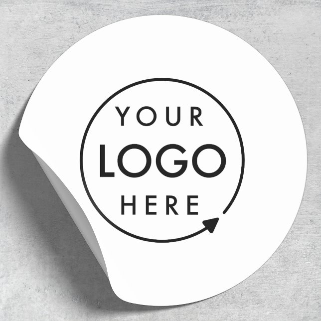 Adesivo Redondo Logotipo Empresarial Profissional Moderno Minimal  (Put your branding front and center with these logo stickers)