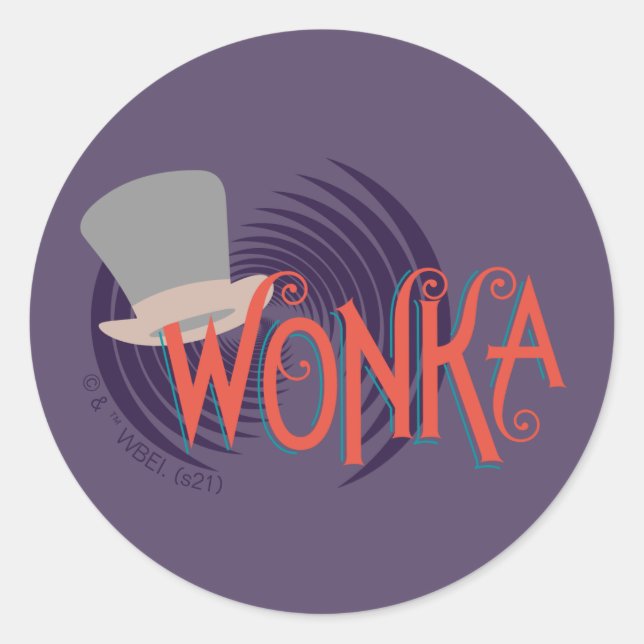 Adesivo Redondo Logotipo espiral Wonka (Frente)