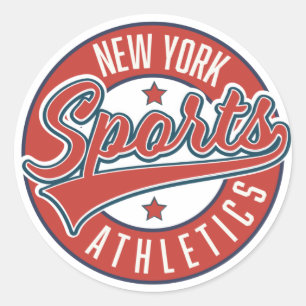 Adesivo Redondo logotipo esportivo de atletismo de nova york