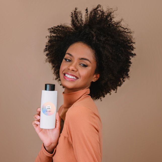 Adesivo Redondo Logotipo Eyelash Makeup Hair Unhas Hológrafo Rosa  (FlorenceK Studio )