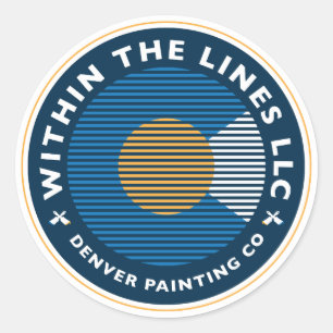 Adesivo Redondo logotipo feito sob encomenda da pintura de