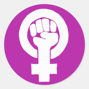 Adesivo Redondo Logotipo, feminista / feminista, igualdade / igual