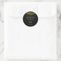 Logotipo Gala Anual Corporativo Confetti Dourado P