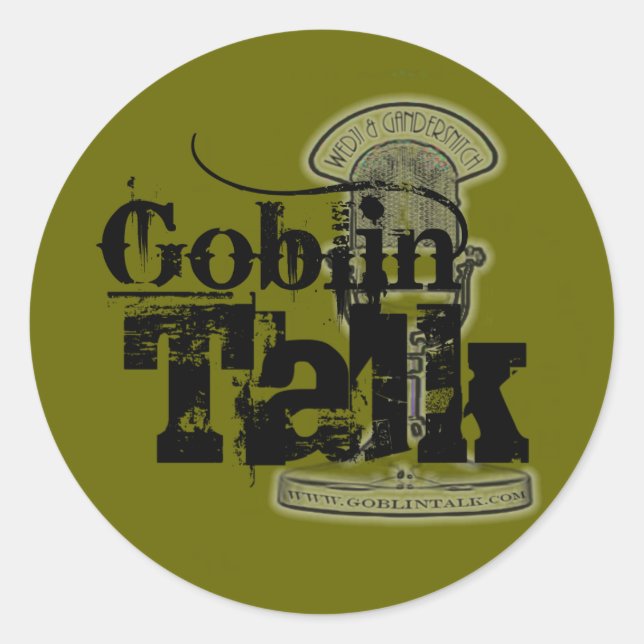 Adesivo Redondo Logotipo Goblin Talk - Sticker! (Frente)