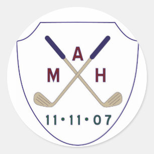 Adesivo Redondo logotipo golfe