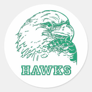 Adesivo Redondo Logotipo Hawks