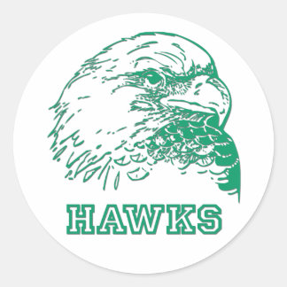 Adesivo Redondo Logotipo Hawks