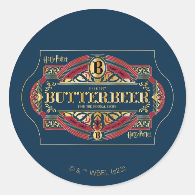 Adesivo Redondo Logotipo Horizontal BUTTERBEER™ (Frente)