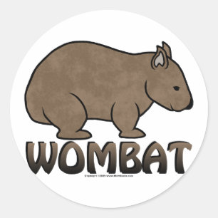 Adesivo Redondo Logotipo II de Wombat