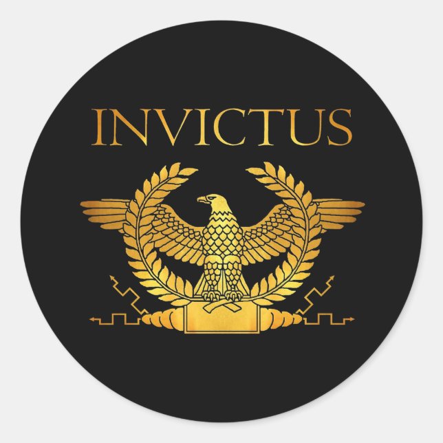 Adesivo Redondo logotipo invictus (Frente)