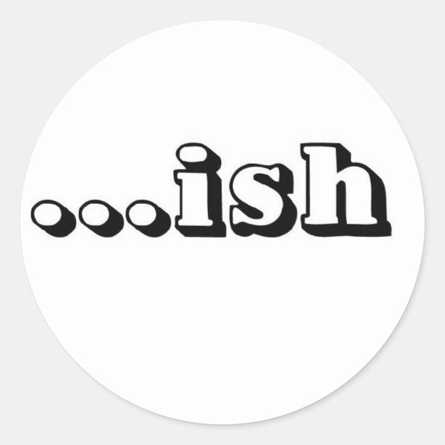Adesivo Redondo logotipo ish Wt (Frente)