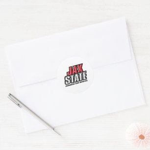 Adesivo Redondo Logotipo JAX STATE da Universidade Estadual de Jac