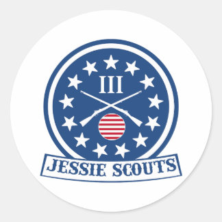 ADESIVO REDONDO LOGOTIPO JESSIE SCOUTS