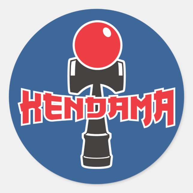Adesivo Redondo Logotipo Kendama (Frente)