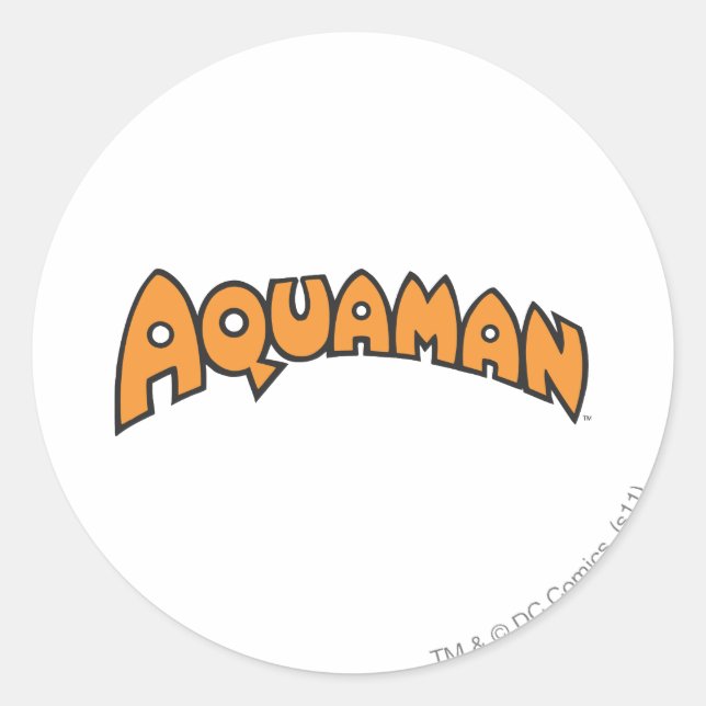 Adesivo Redondo Logotipo Laranja Aquaman (Frente)
