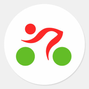 Adesivo Redondo Logotipo legal de ciclagem