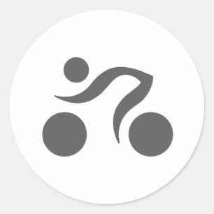 Adesivo Redondo Logotipo legal de ciclismo