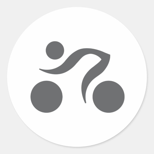 Adesivo Redondo Logotipo legal de ciclismo (Frente)