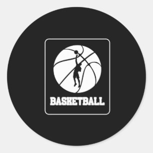 Adesivo Redondo Logotipo legal do jogador de basquete (2)