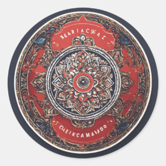 Adesivo Redondo Logótipo legal para placas adesivas com fundo bran