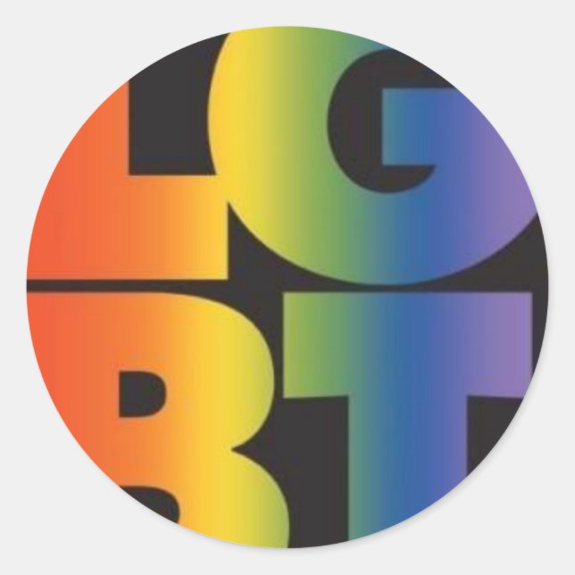 Adesivo Redondo Logotipo LGBT (Frente)