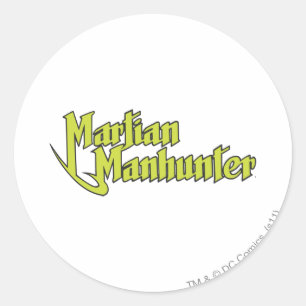 Adesivo Redondo Logotipo Martian Manhunter