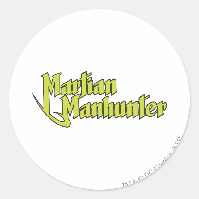 Adesivo Redondo Logotipo Martian Manhunter (Frente)