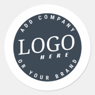 Adesivo Redondo Logotipo Moderno de Negócios Empresa Minimalista