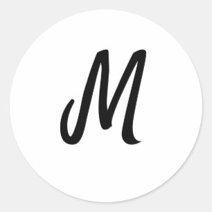 Adesivo Redondo logotipo monograma mínimo simples personalizado de