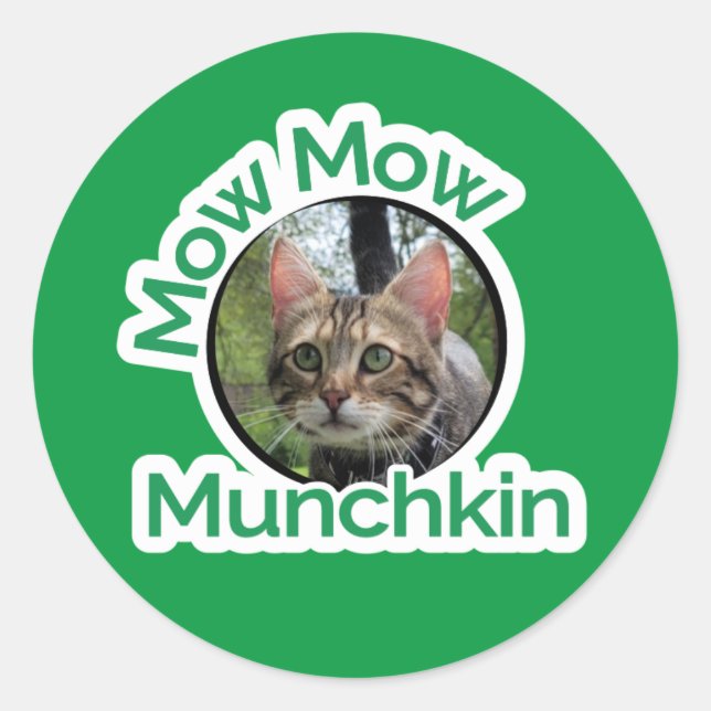 Adesivo Redondo Logotipo Mow Munchkin (Frente)