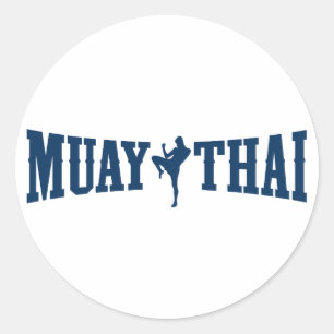 Adesivo Redondo Logotipo Muay Thai