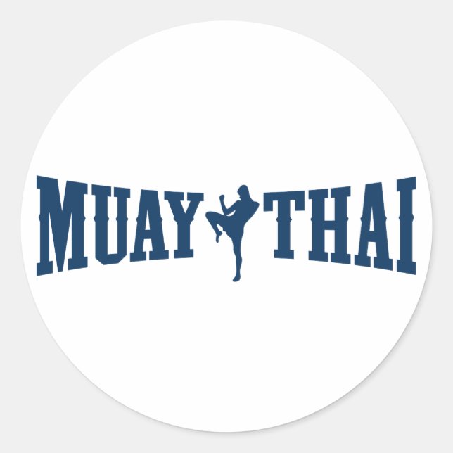 Adesivo Redondo Logotipo Muay Thai (Frente)