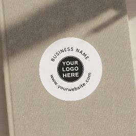 Adesivo Redondo Logotipo | Nome da Empresa | Site | Marca da Empre