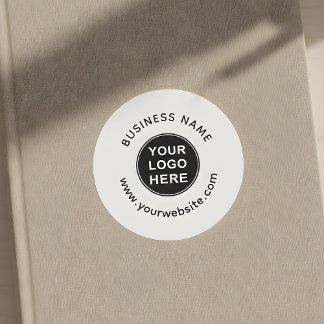 Adesivo Redondo Logotipo | Nome da Empresa | Site | Marca da Empre