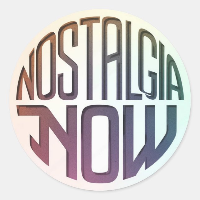 Adesivo Redondo Logotipo Nostalgia Agora (Frente)