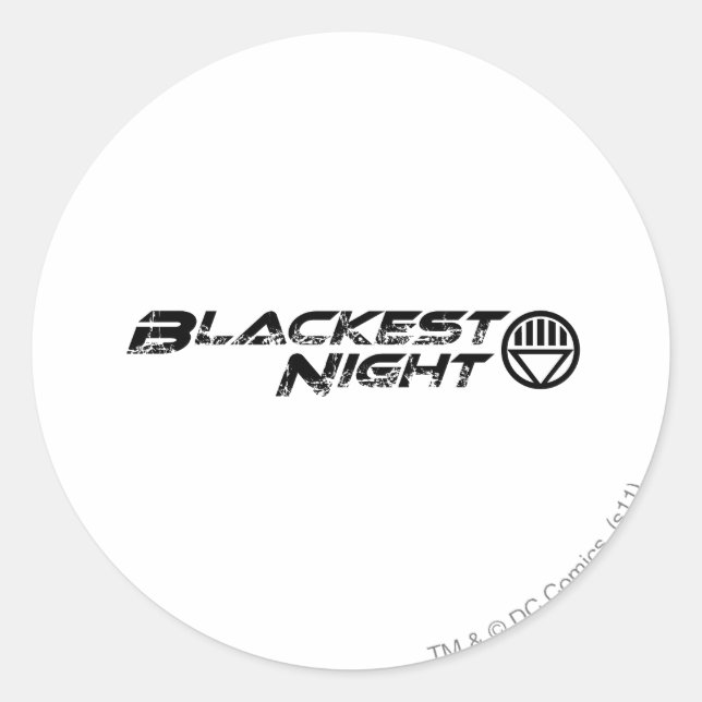 Adesivo Redondo Logotipo Noturno Blackest (Frente)