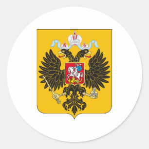 Adesivo Redondo Logotipo oficial de Rússia do império de russo d