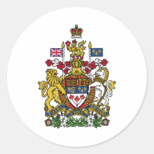 Adesivo Redondo Logotipo oficial do símbolo da heráldica de Cana