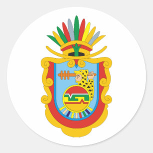 Adesivo Redondo Logotipo oficial do símbolo de Guerrero México d