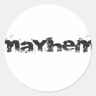 Adesivo Redondo Logotipo oficial Mayhem Merchandise