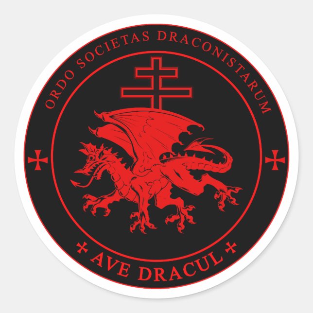 ADESIVO REDONDO LOGÓTIPO ORDO SOCIETAS DRACONISTARUM (Frente)