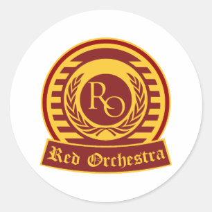 ADESIVO REDONDO LOGOTIPO ORQUESTRA VERMELHO