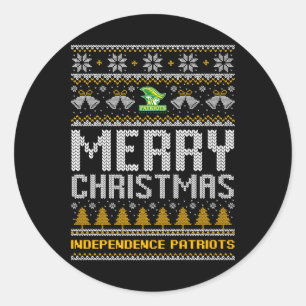 Adesivo Redondo Logotipo Patriótico da Independência Feliz Natal U