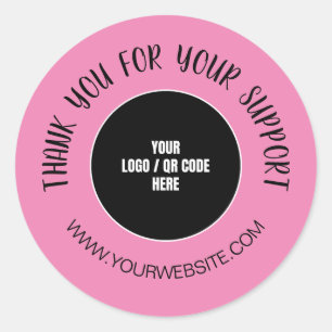 Adesivo Redondo Logotipo Personalizado Da Empresa Obrigado Pelo Se