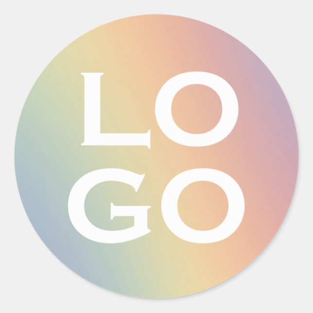 Adesivo Redondo Logotipo personalizado da empresa ou da empresa no (Frente)