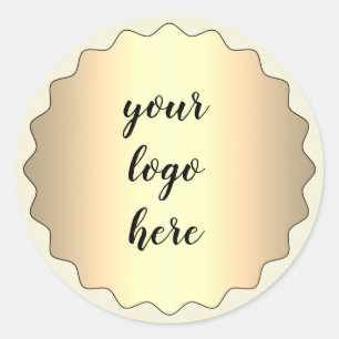 Adesivo Redondo Logotipo Personalizado da Glitter da Borda do Círc