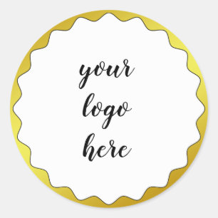 Adesivo Redondo Logotipo Personalizado da Glitter da Borda do Círc