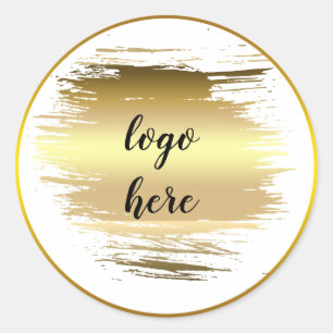 Adesivo Redondo Logotipo Personalizado da Glitter do Splatter dos
