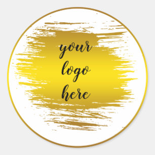 Adesivo Redondo Logotipo Personalizado da Glitter do Splatter dos