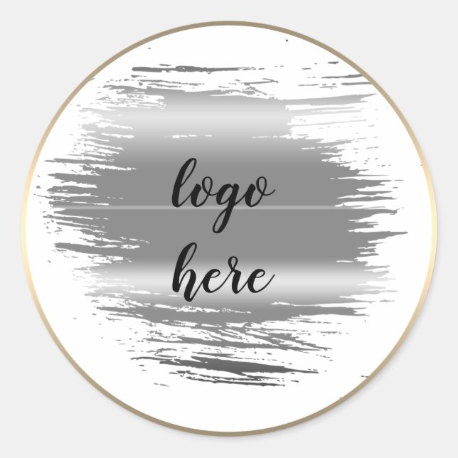 Adesivo Redondo Logotipo Personalizado da Glitter do Splatter dos  (Frente)